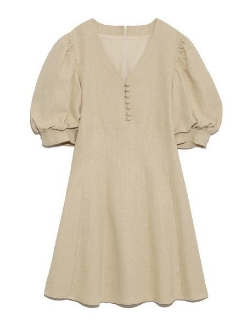 楽天市場 Sale 45 Off バルーン袖ワンピース Lily Brown リリーブラウン ワンピース 半袖ワンピース ベージュ ブラウン グリーン Rba E 送料無料 Rakuten Fashion Lily Brown リリーブラウン