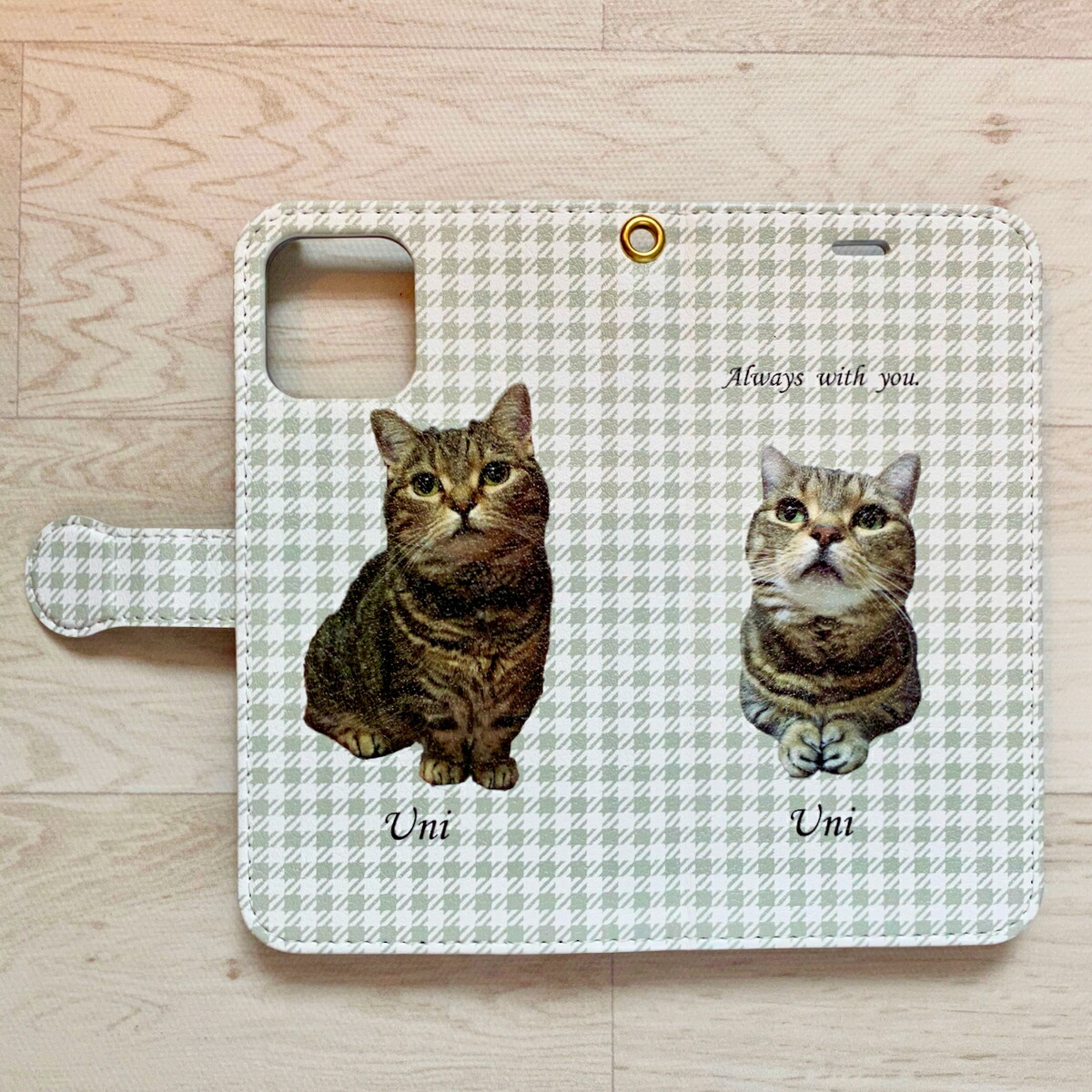 世界に一つ うちの子グッズ 手帳型 スマホケース チェック オーダーメイド ペットの写真 犬 猫 オリジナル Iphone Androidカメラ穴対応 Sobolewscy Pl