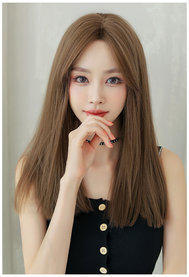 楽天市場 センターパート セミロング 前髪なし かきあげバング ストレート ミディアム フルウィッグ 送料無料 ウィッグ 自然 イメチェン カラー 耐熱 イベント コスプレ カール ウェーブ フルウイッグ 可愛い 結婚式 卒業式 イベント 医療用 おしゃれ 仮装 大人