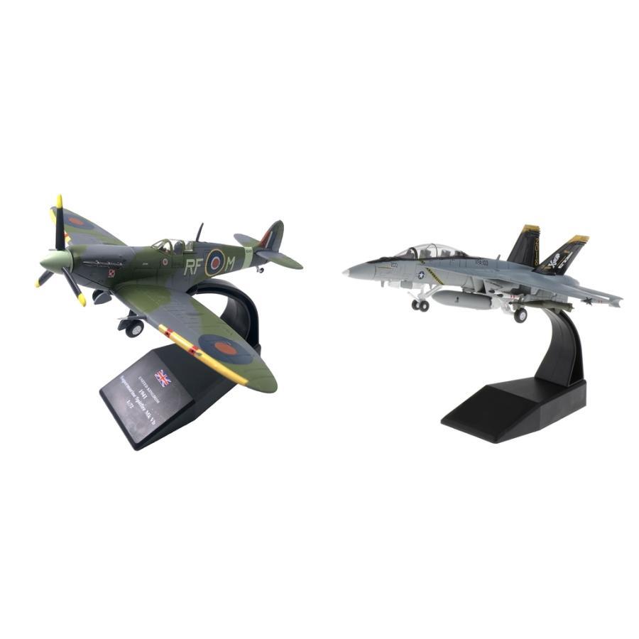 2x 1/100 F / A-18やっ付ける機+1:72スピットファイアせめぎ合う機の金属元素ひな形のかざり付ける品