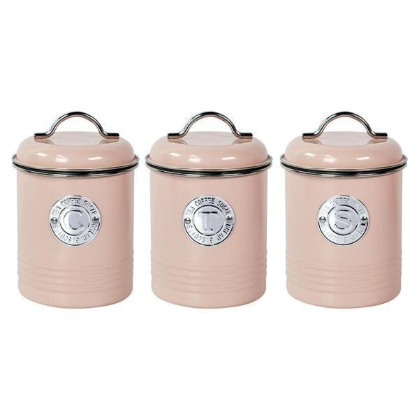 キッチン収納ジャーセット3ピース、キッチンカウンターキャンディーオニオンティーコーヒー用の美しいオーガナイザーポット