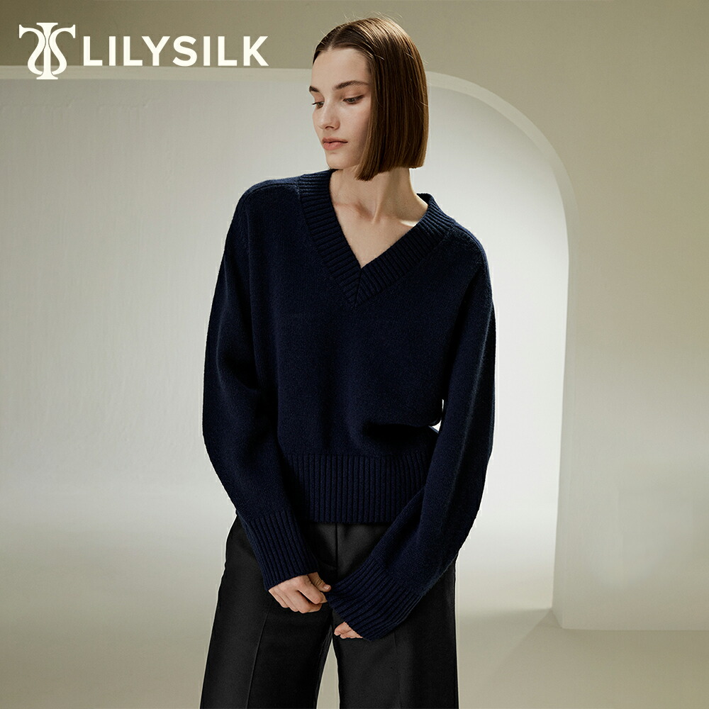 楽天市場】LILYSILK セーター レディース 秋冬 長袖 カシミヤ100