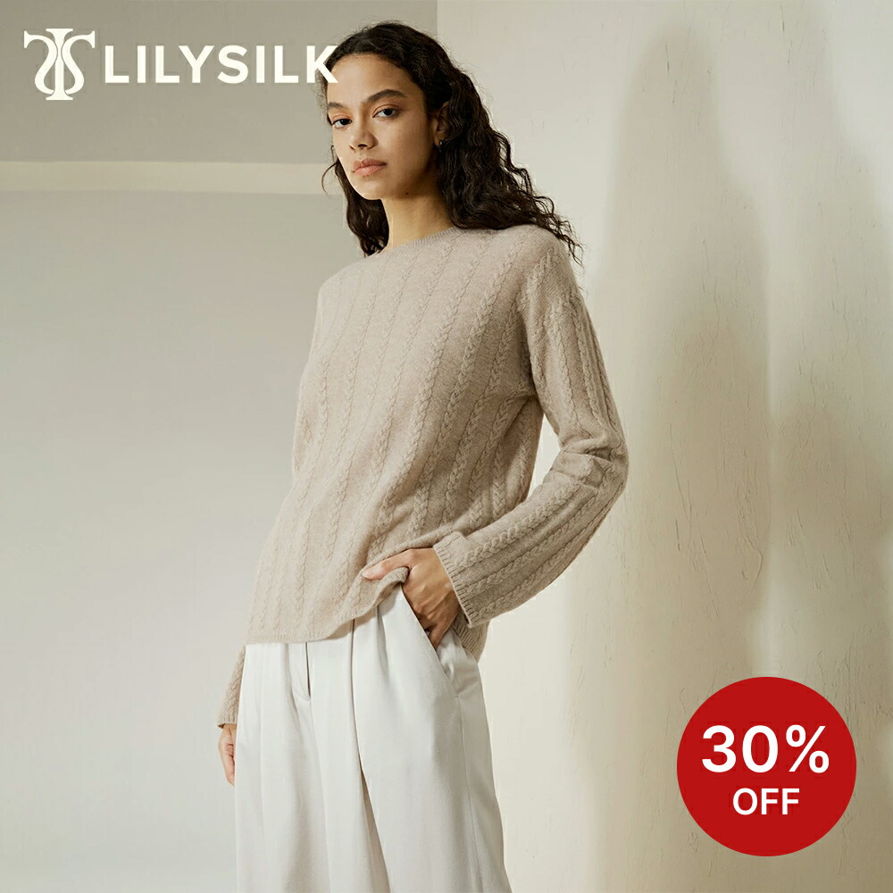 楽天市場】LILYSILK カシミヤ100% セーター レディース 秋冬 ゆったり 