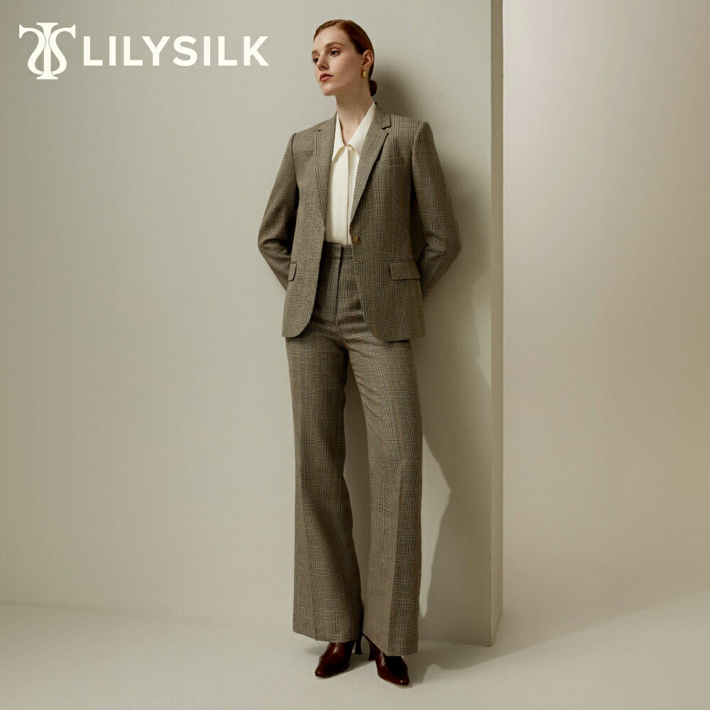 LILYSILK(リリーシルク) ブレザー スーツ レディース 夏 ビジネス 大きいサイズ フォーマル カジュアル おしゃれ かっこいい シルクウール フレアヘム 通勤 OL ギフト プレゼント 35,230円