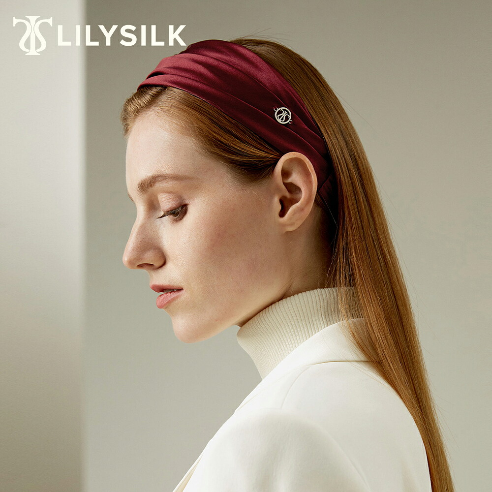 LILYSILK シルク ヘアバンド ヘアターバン レディース おしゃれ ヘッドバンド 洗顔 シルク100% 髪飾り 母の日 ギフト プレゼント