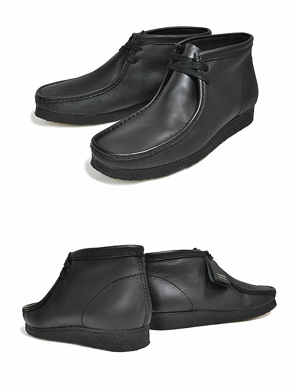 市場 CLARKS WALLABEE クラークス ワラビー BLACK 26155512 LEATHER BOOT