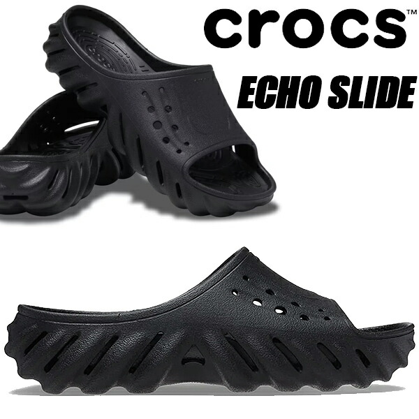 クロックス crocs サンダル エコー スライド メンズ レディース ECHO SLIDE ブラック 黒 208170-001 楽天市場】[ 15時までの注文で最短即日発送!! ] 【クロックス エコー