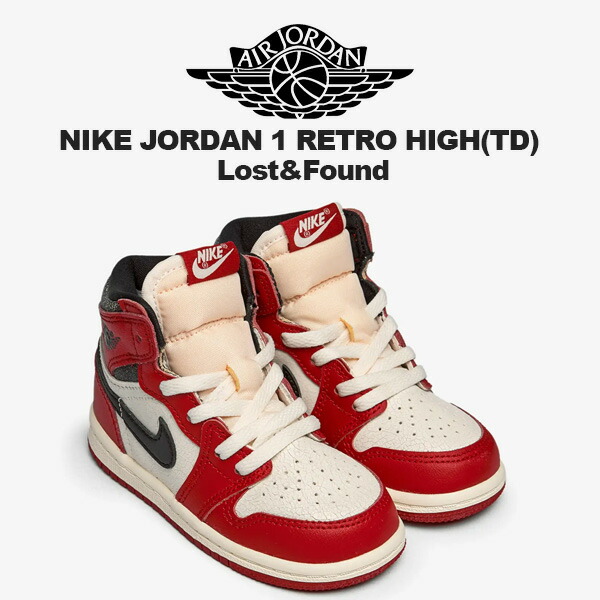 楽天市場】NIKE JORDAN 1 HI OG (TD) white/university red-black