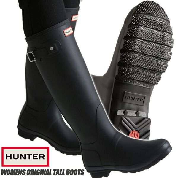 HUNTER レインブーツブラック UK6 極美品]HUNTER レインブーツ 長靴 ショート ブラック UK6最
