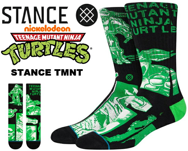 【楽天市場】STANCE TMNT BLACK a556d23tmn-blk スタンスソックス タートルズ クルー コラボ インフィニット ...