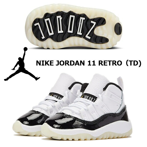 [ ポイントUP & 最大2000円OFFクーポン ] NIKE JORDAN 11 RETRO（TD) white/metallic gold-black 378040-170 ナイキ ジョーダン 11 レトロ トドラー 子供靴 キッズ スニーカー AJXI メタリックゴールド