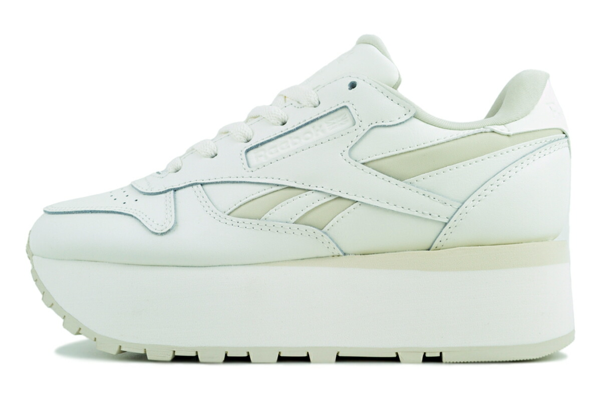 Reebok CLASSIC LEATHER TRIPLE LIFT CHALK/CHALK/BEIGE 100201090   リーボック クラシックレザー トリプル リフト チョーク ベージュ 4cm 厚底 スニーカー  プラットフォームソール