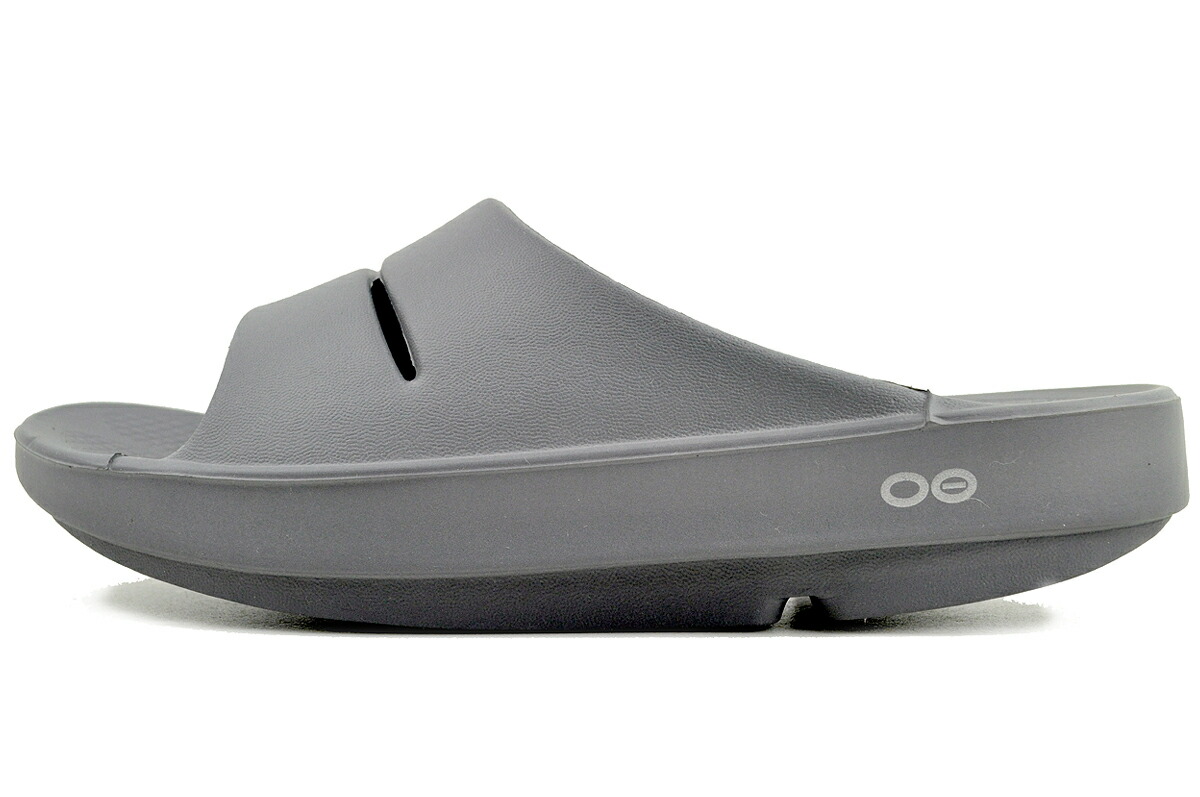 [ 尖んがりUP\u0026最大限度2000円OFF引き換え証 ] 【P10倍】OOFOS OOahh SLATE 2000020046182   ウーフォス ウーアー ユニ一発やる スレート 薄墨色 リカバリーシューズ シャワー サンダル SANDAL 座布団 気疲れ取り戻すこと 横すべり SLIDE