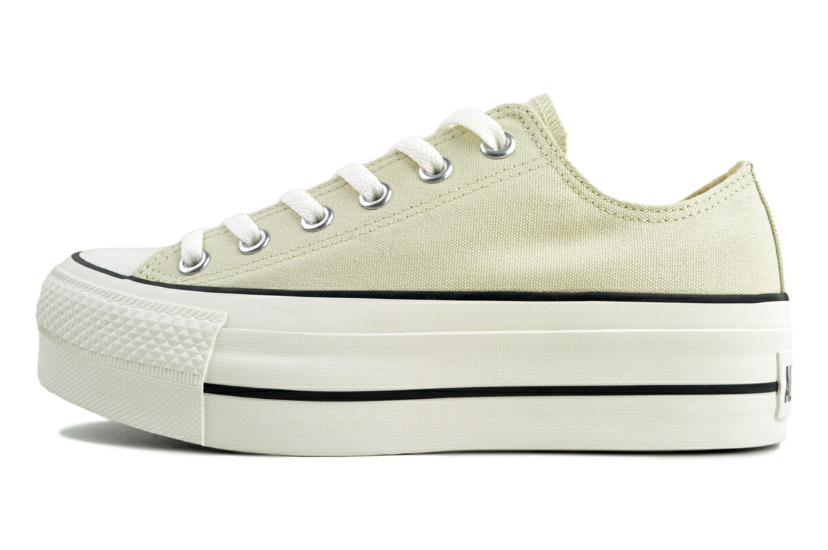 [ ポイントUP & 最大2000円OFFクーポン ] CONVERSE ALL STAR LIFTED OX MLK.WHT 31312840 コンバース オールスター アール リフテッド オックス ミルクホワイト ベージュ ローカット 厚底 スニーカー レディース