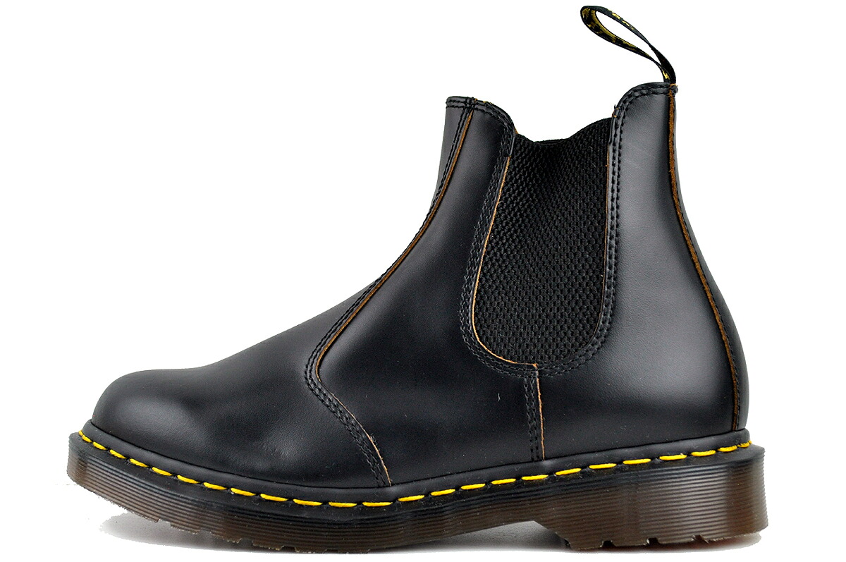 [ ポイントUP & 最大2000円OFFクーポン ] Dr.Martens VINTAGE 2976 CHELSEA BOOT MADE IN ENGLAND BLACK 25747001 ドクターマーチン ヴィンテージ 2976 チェルシー ブーツ MIE ビンテージ ブラック サイドゴア QUILONレザー｜LIMITED EDT