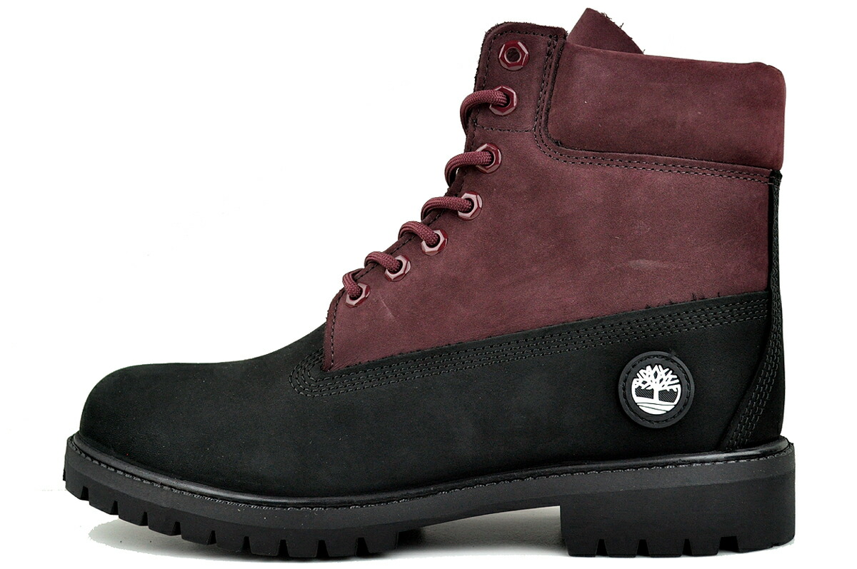 [ ポイントUP & 最大2000円OFFクーポン ] Timberland 6INCH PREMIUM BOOTS 2TN BLACK NUBUCK BURGUNDY a2p6w-eje ティンバーランド 6インチ プレミアムブーツ ウォータープルーフ レースアップ レザー ブラック バーガンディ｜LIMITED EDT