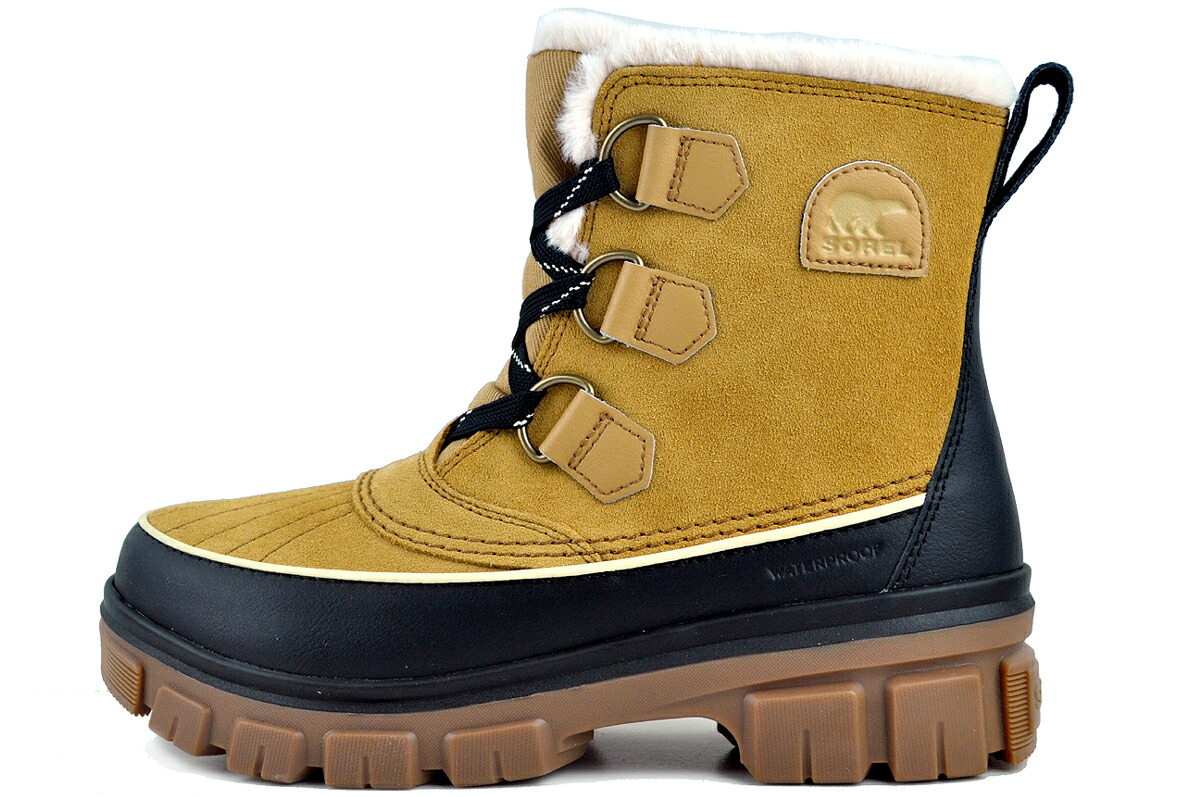 SOREL TIVOLI V WP CURRY BLACK/CURRY NOIR nl5113-373 ソレル ティボリ5　ウォータープルーフ レディース カリー ブラウン ブラック 保温 防水