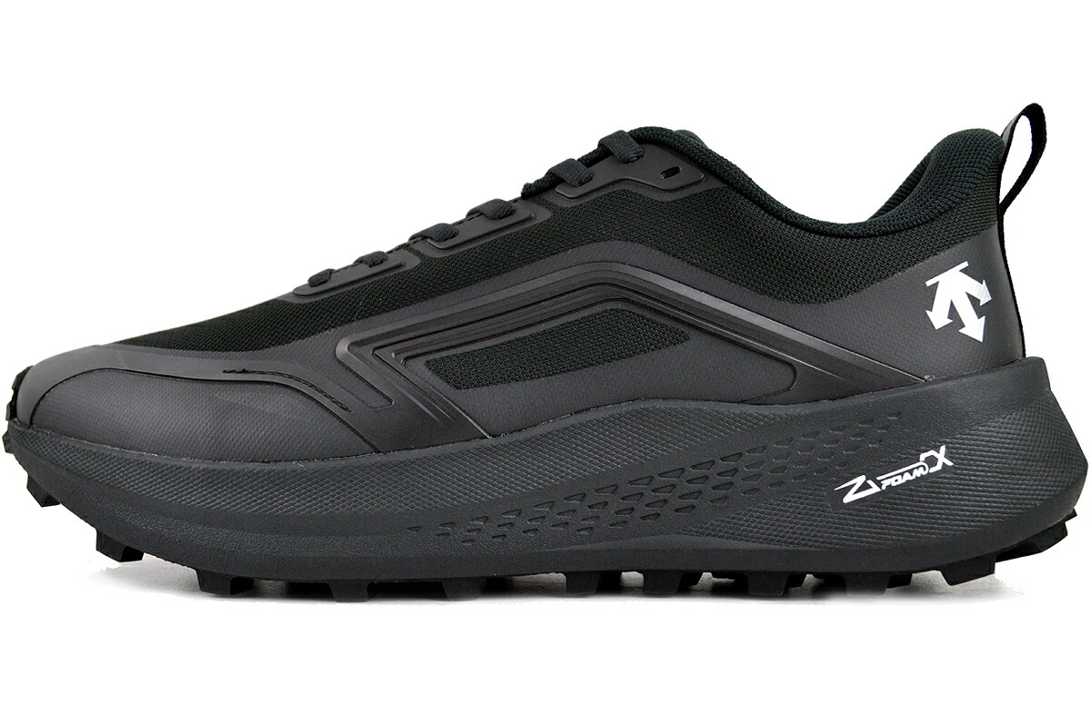 [6/15 は「5」のつく日!! \u0026 尖んがりUP!! ] DESCENTE FLYRIDGE BLACK sp313rrn83   デザント フライリッジ 黒いこと トレイルランニングシューズ ENERZITE VIBRAM LITEBASE Z-FOAM alpha