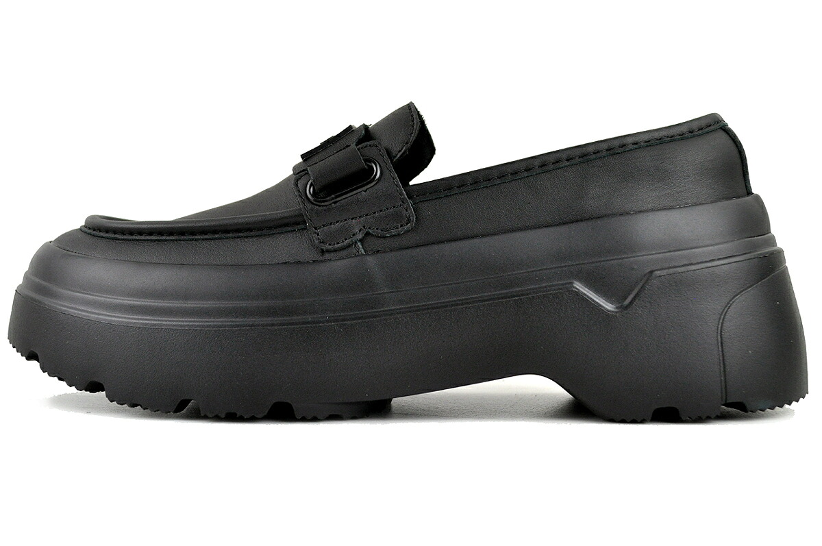 HUNTER REFINED EXPLORER FLATFORM LOAFER BLACK uff2251lea-blk ハンター リファインド エクスプローラー フラットフォーム ローファー ブラック スリッポン 厚底 チャンキー 耐水 レディース
