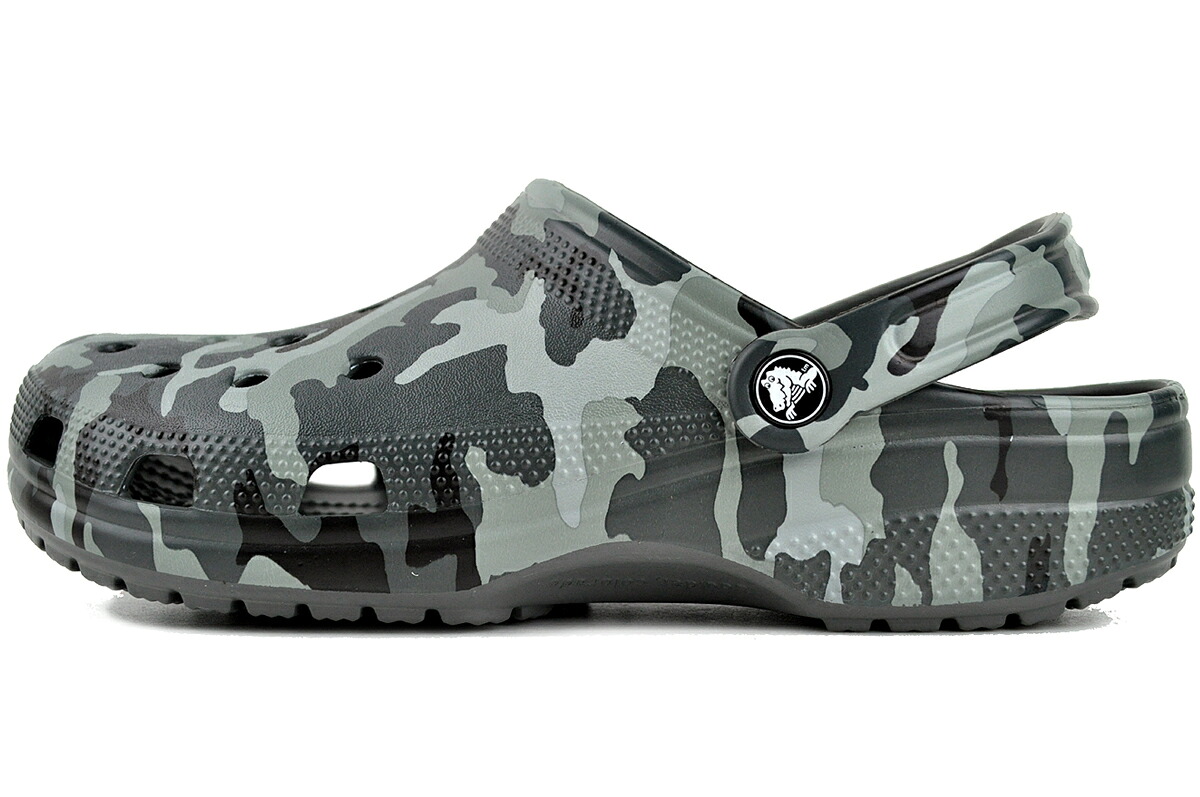 【楽天市場】crocs CLASSIC PRINTED CAMO CLOG SLATE GREY/MULTI 206454-0ie クロックス ...