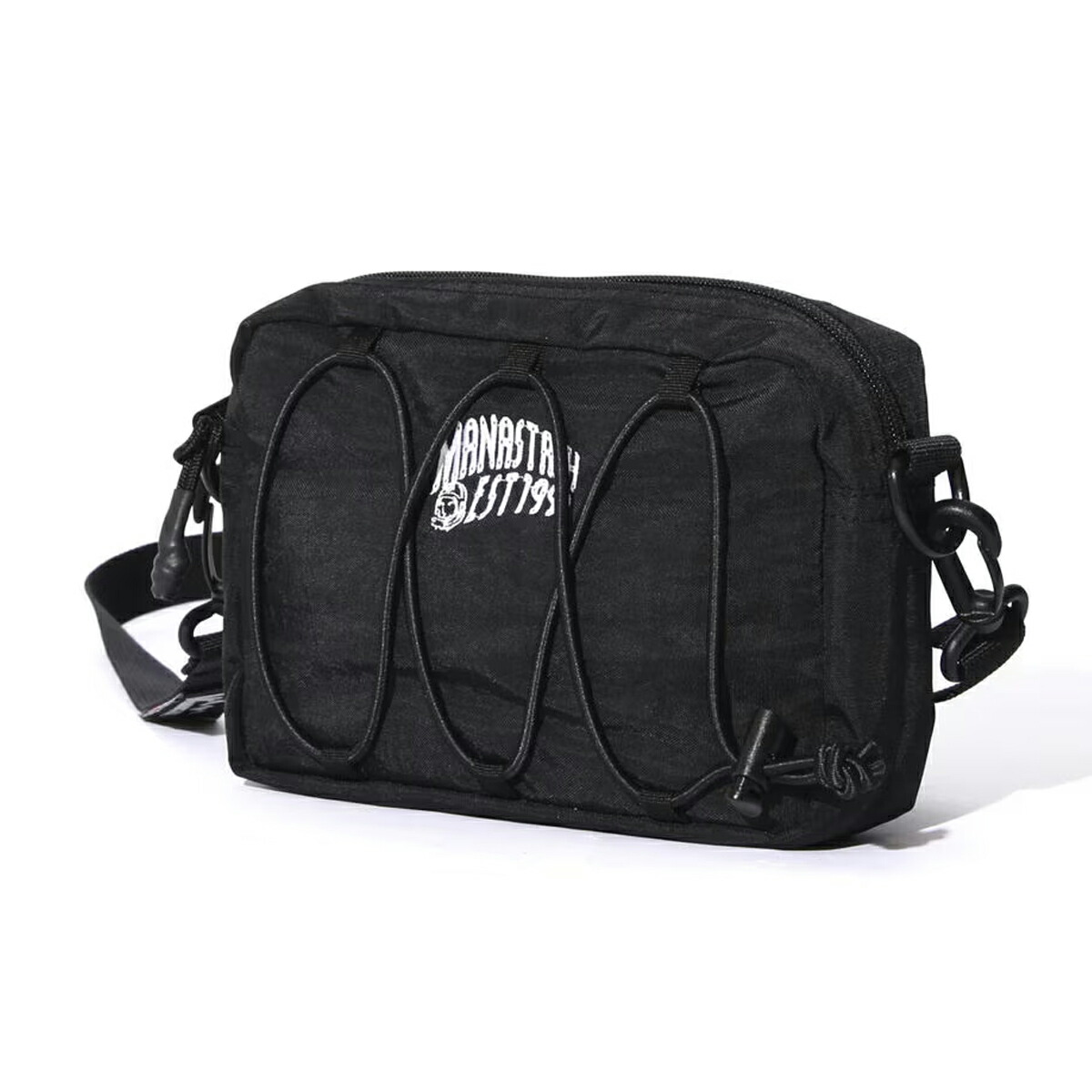 MANASTASH BILLIONAIRE BOYS CLUB/BBC ARCH LOGO SHOULDER BAG 792-4276001-010 ビリオネア・ボーイズ・クラブ × マナスタッシュ アーチ ロゴ ショルダーバッグ ブラック カバン コラボ