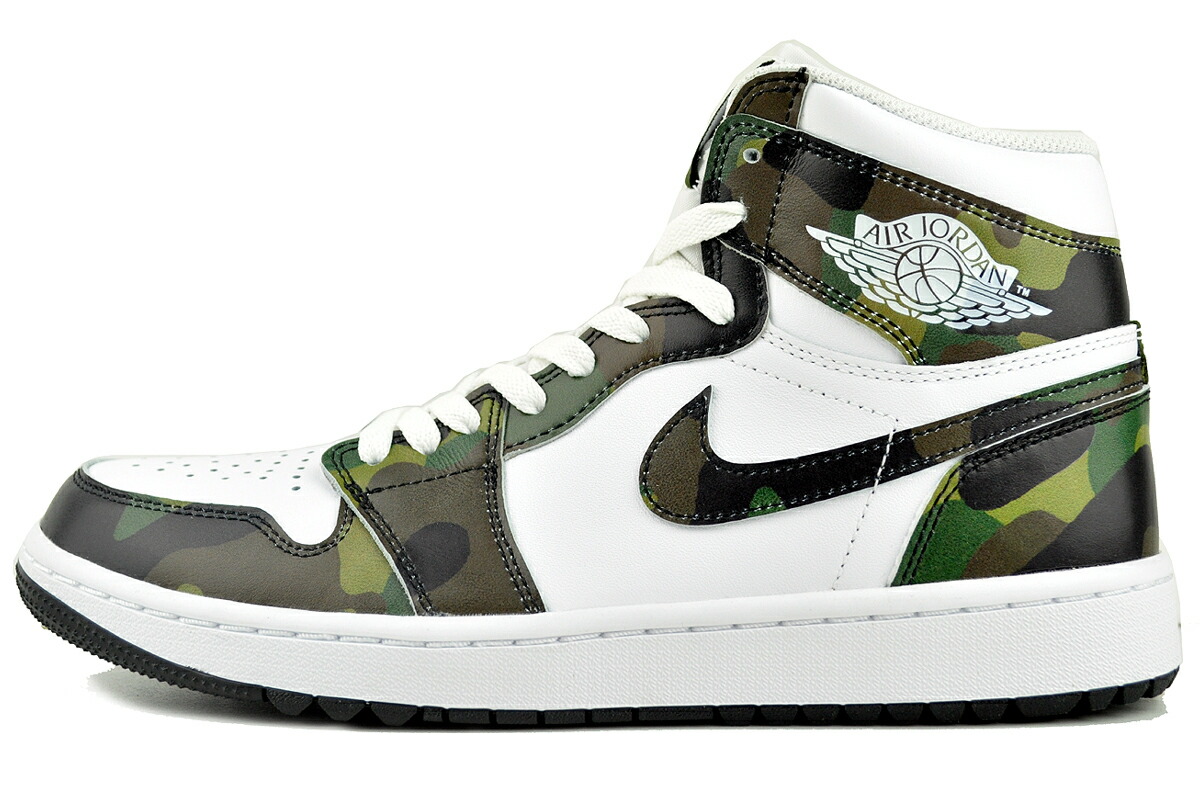 楽天市場】NIKE AIR JORDAN 1 HIGH GOLF white/black dq0660-101