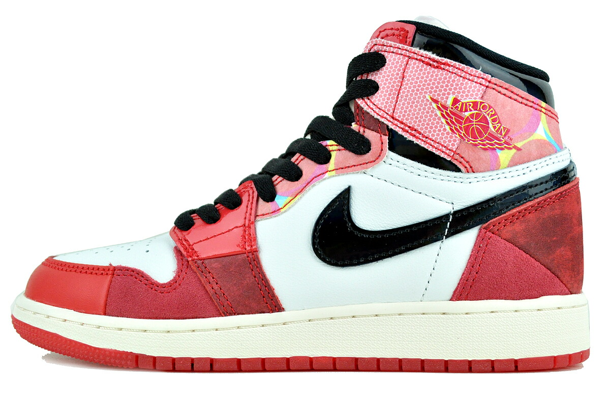 【送料無料 ナイキ エアジョーダン 1 レトロ ハイ OG SP ガールズ】NIKE AIR JORDAN 1 HIGH OG SP (GS) SPIDER-MAN university red/black dv1753-601 レディース スパイダーマン アクロス ザ スパイダーバース画像