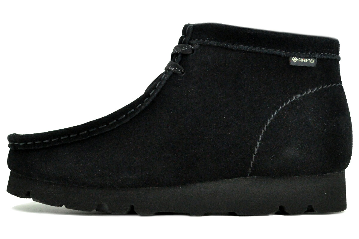 [ 尖んがり5倍\u0026最大限度2000円OFF引き換え証 ] CLARKS W WALLABEE BOOT GORE-TEX BLACK 26168586 クラークス ウィメンズ ワラビー ブーツ ゴアテックス 黒いこと