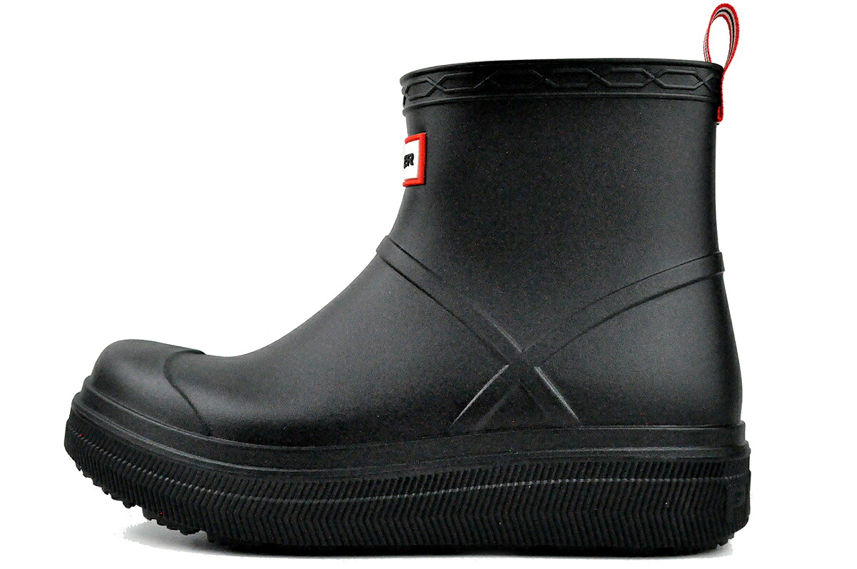 [ 尖んがり5倍\u0026最大限度2000円OFF引き換え証 ] HUNTER PLAY MOLDED BOOT BLACK ufs7105pvc-blk 狩り人 掻きならす モールデット ブーツ 黒いこと