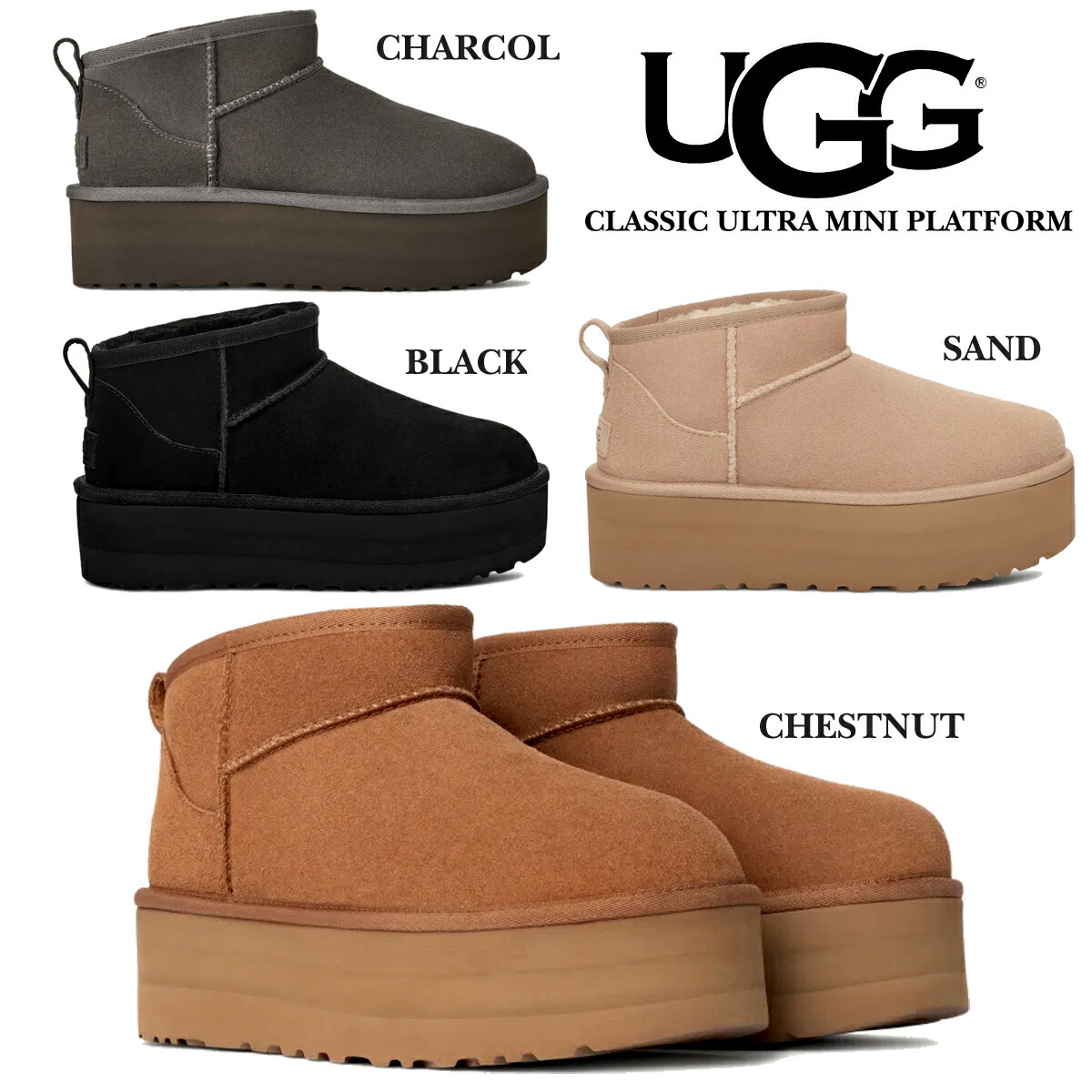 UGG ファー厚底サンダル　23センチ UGG WOMENS FUNKETTE 1113474 アグ ウィメンズ ファンケット