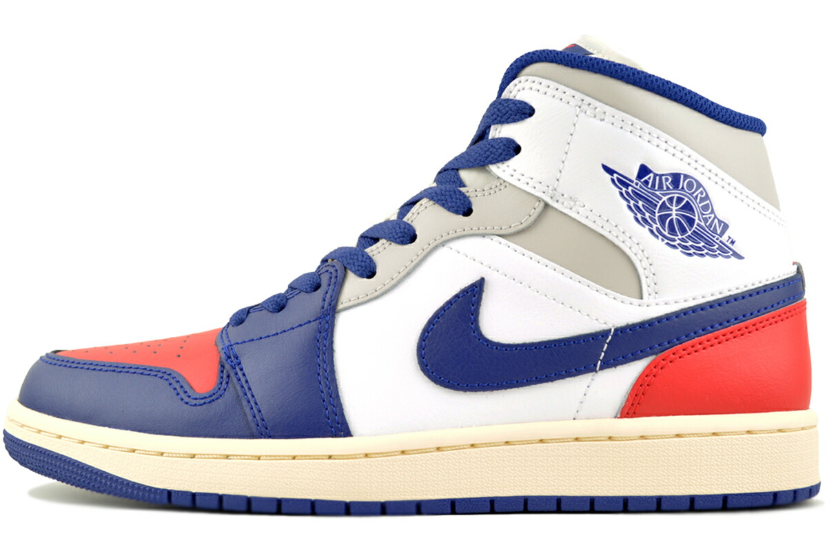 楽天市場】NIKE AIR JORDAN 1 MID cement grey/white-true blue