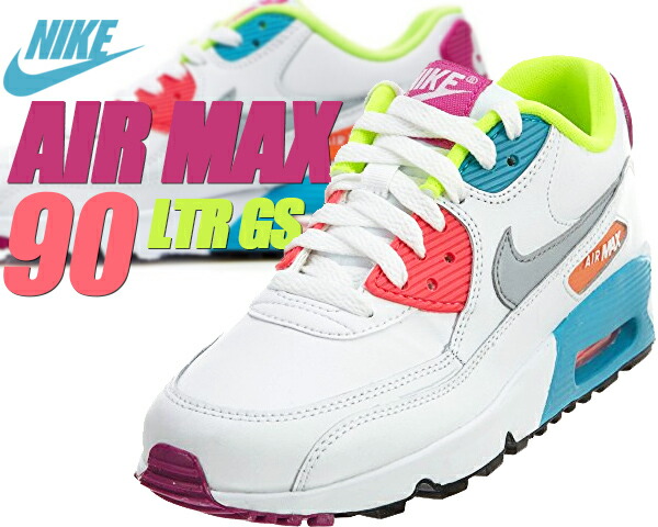 楽天市場 Nike Air Max 90 Ltr Gs White Olf Grey Chlorine Blue ナイキ エアマックス 90 レディース スニーカー ウィメンズ キッズ エア マックス 90 レザー ホワイト マルチ ガールズ ランニングシューズ Limited Edt