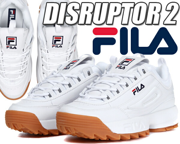 楽天市場 Fila Disruptor 2 White Brown Fs1hta1072x Wbr フィラ ディスラプター2 メンズ レディース スニーカー ホワイト ガム Dad Shoes ダッドシューズ 白 ウィメンズ シューズ Chunky チャンキー 厚底 Limited Edt