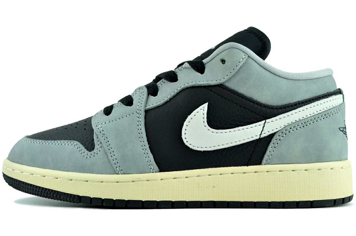 [ 尖んがり5倍\u0026最大限度2000円OFF引き換え証 ] NIKE AIR JORDAN 1 LOW SE(GS) lt smoke grey/blk-sail 軍司令部2021-012 ナイキ 大気圏 ジョーダン 1 置き目 SE(GS) ライトスモークグレー 黒いこと セイル