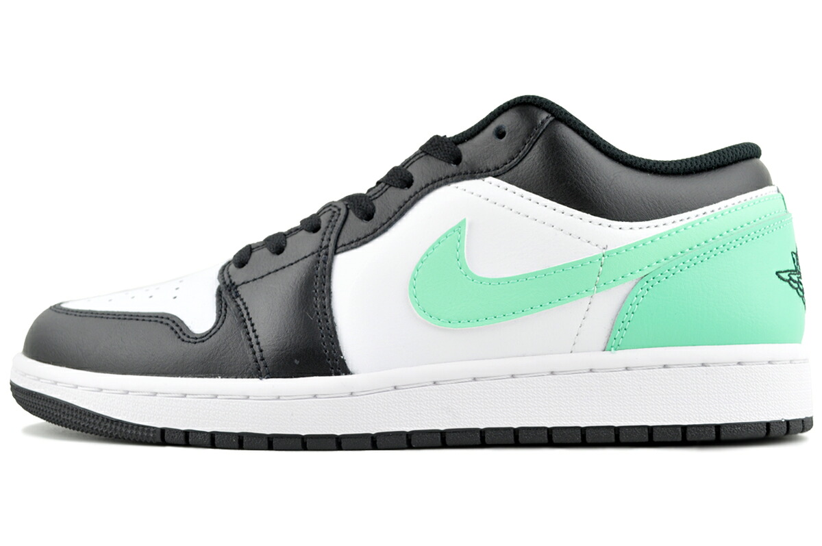 [ ポイントUP & 最大2000円OFFクーポン ] NIKE AIR JORDAN 1 LOW wht/blk-green glow 553558-131 ナイキ エア ジョーダン 1 ロー ホワイト ブラック グリーングロウ｜LIMITED EDT