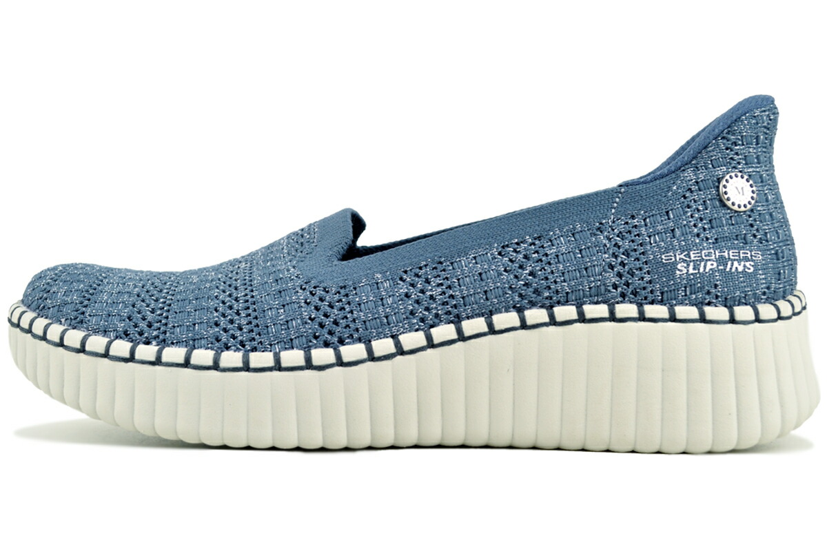 [ ポイントUP & 最大2000円OFFクーポン ] SKECHERS WIKSHIRE BLVD-GLIMMER STEP SLIP-INS SLATE 100823-slt スケッチャーズ ウィクシャー ブルーバード グリマー ステップ スリップインズ スレート