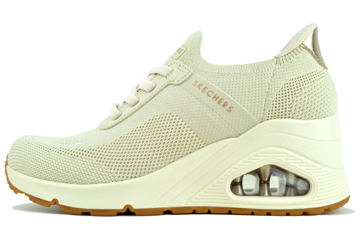 [ ポイントUP & 最大2000円OFFクーポン ] SKECHERS UNO WEDGE-SLIP NKNIT SLIP-INS OFF WHITE 177531-ofwt スケッチャーズ ウノ ウェッジ スリップン ニット スリップインズ オフホワイト
