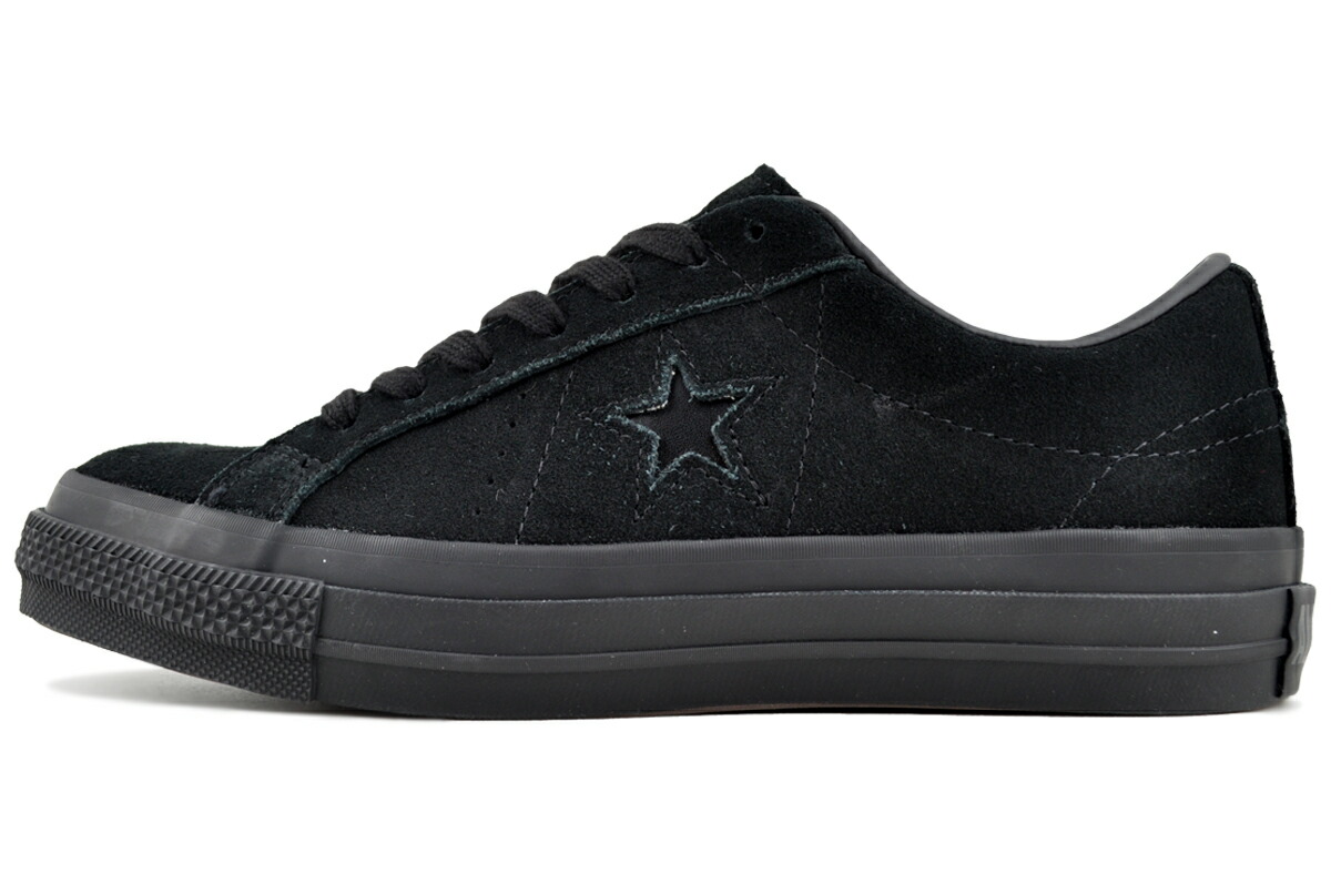 [6/15 は「5」のつく日!! \u0026 尖んがりUP!! ] CONVERSE ONE STAR SUEDE BLACK MONO 33702081 コンバース 壱はやりっ児 スエードクロス 黒いこと モノ