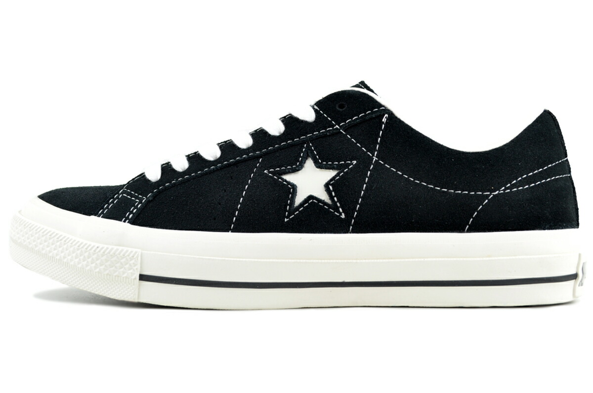 [6/15 は「5」のつく日!! \u0026 尖んがりUP!! ] CONVERSE ONE STAR SUEDE BLACK 35200860 コンバース 壱はやりっ児 スエードクロス 黒いこと