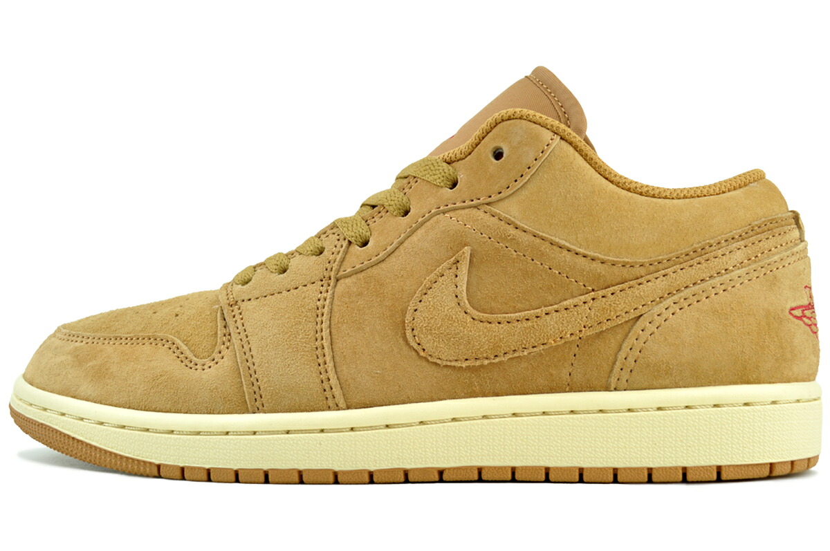 NIKE AIR JORDAN 1 LOW SE flax/flax-varsity red-muslin hv4089-200 ナイキ 大気圏 ジョーダン 1 置き目 SE 流束 バーシティレッド メリンス