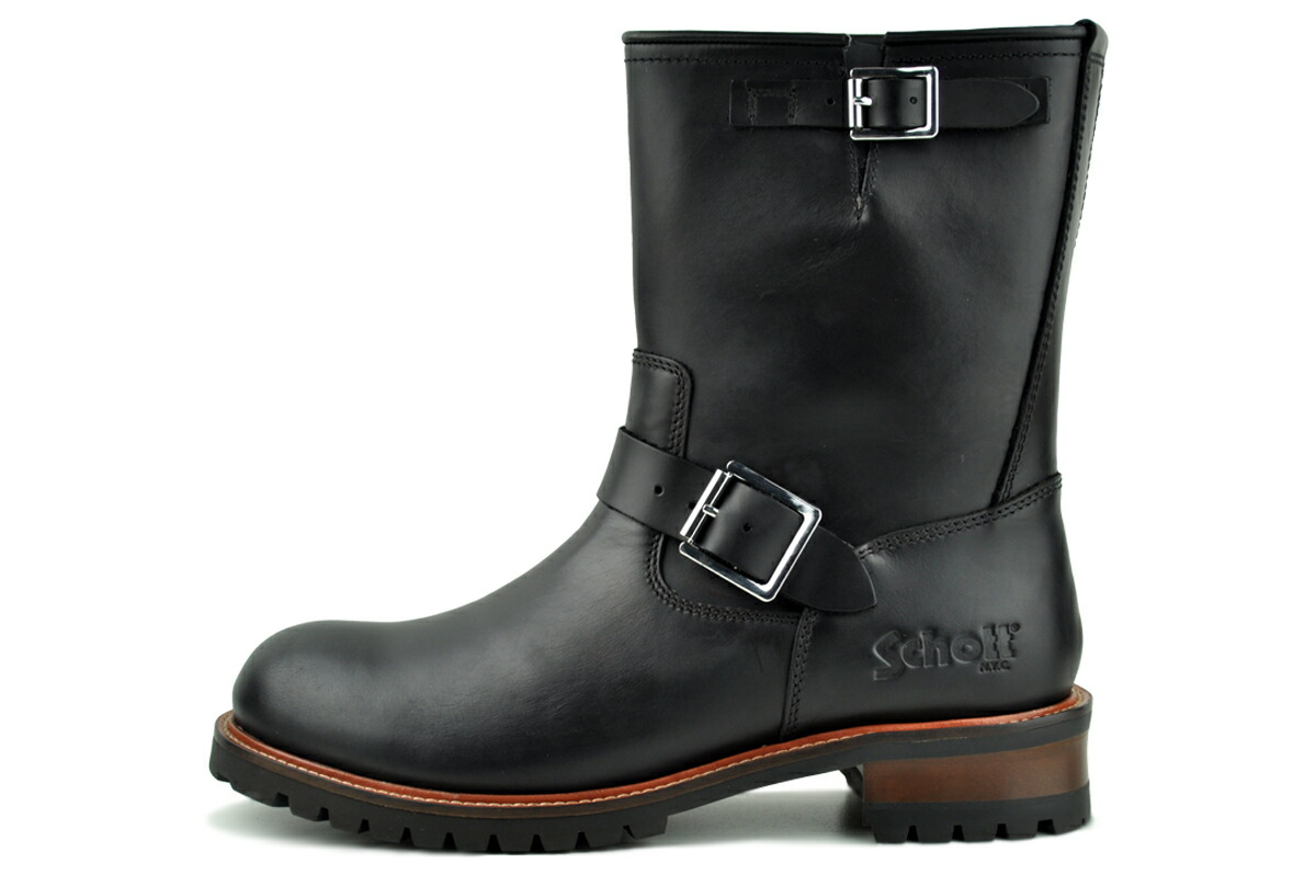 [ ポイントUP & 最大2000円OFFクーポン ] Schott ENGINEER BOOTS LONG BLACK s28001-010 ショット エンジニアブーツ ロング ブラック