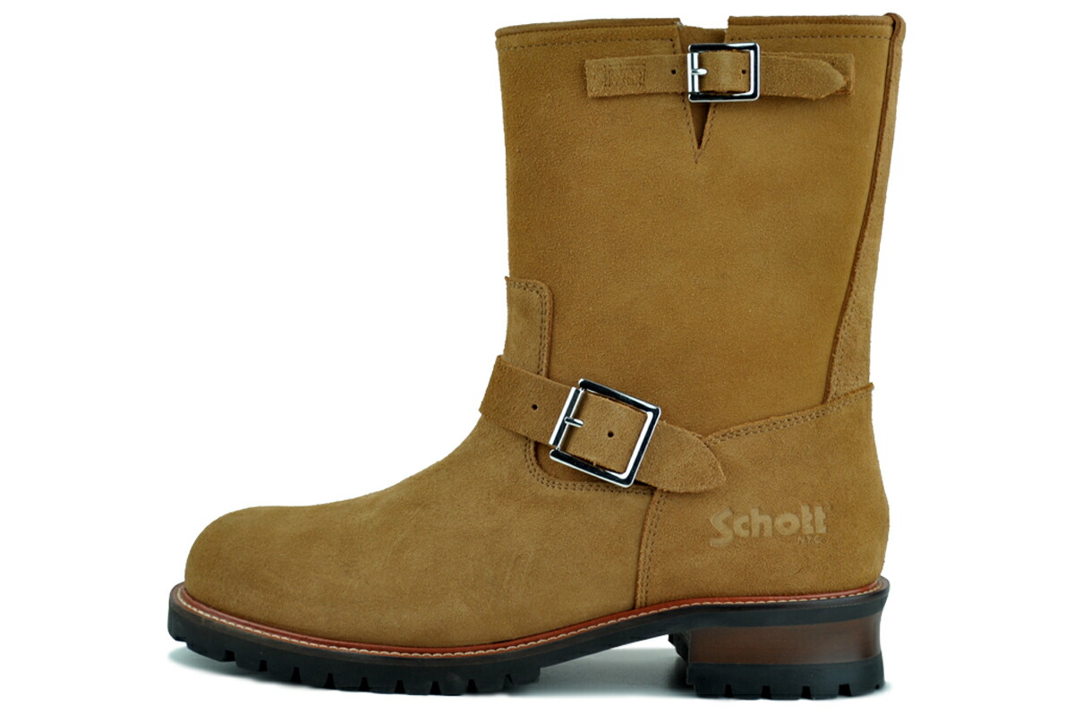 [ ポイントUP & 最大2000円OFFクーポン ] Schott ENGINEER BOOTS LONG BEIGE s28001-215 ショット エンジニアブーツ ロング ベージュ