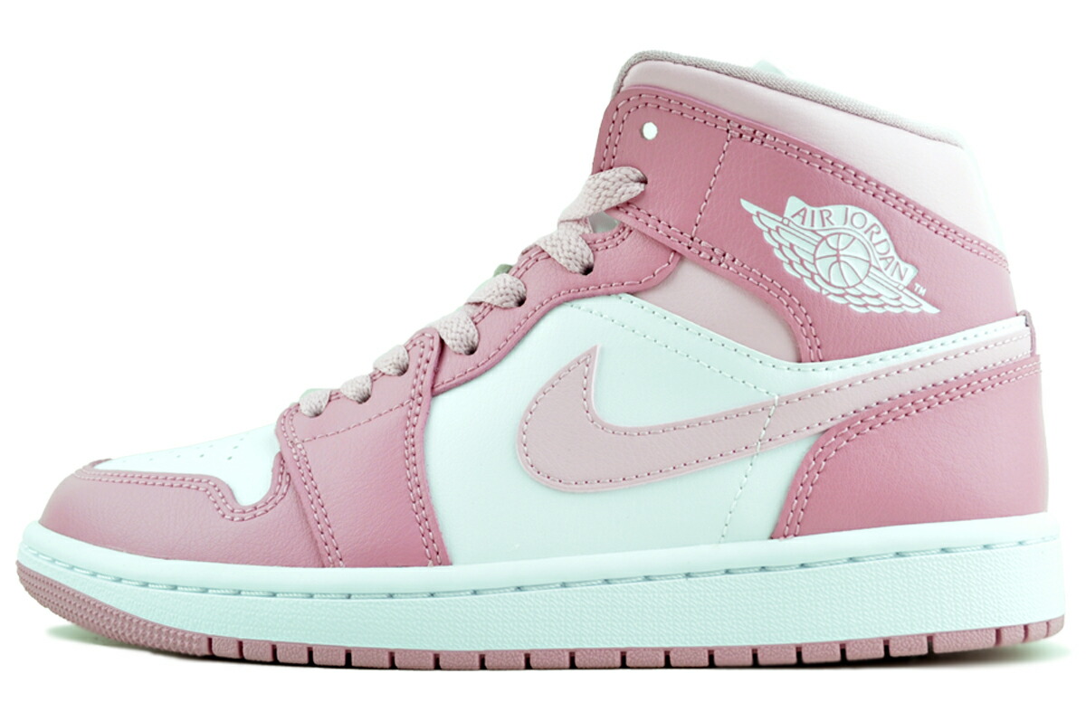 [ ポイントUP & 最大2000円OFFクーポン ] NIKE WMNS AIR JORDAN 1 MID elemental pink/sail bq6472-605 ナイキ ウィメンズ エアジョーダン1 ミッド エレメンタルピンク セイル