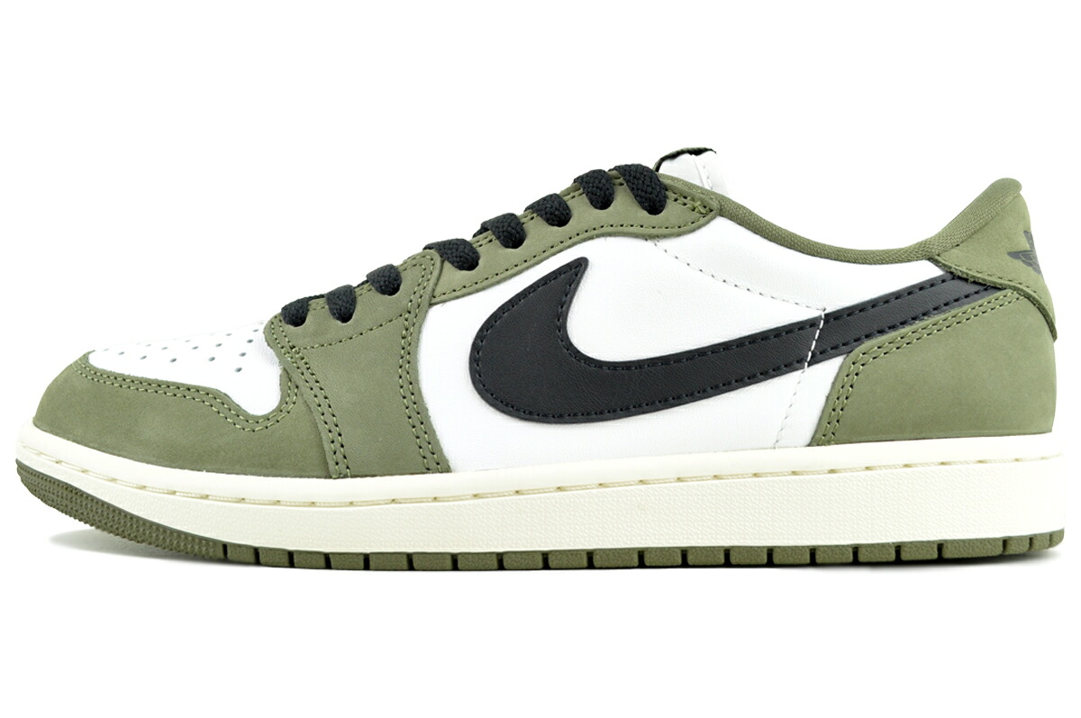 [ 尖んがり5倍\u0026最大限度2000円OFFクーポン券 ] NIKE AIR JORDAN 1 RETRO LOW OG medium olive/blk 軍司令部6998-200 ナイキ エアジョーダン1 レトロ 置き目 OG ミディアムオリーブ 黒いこと