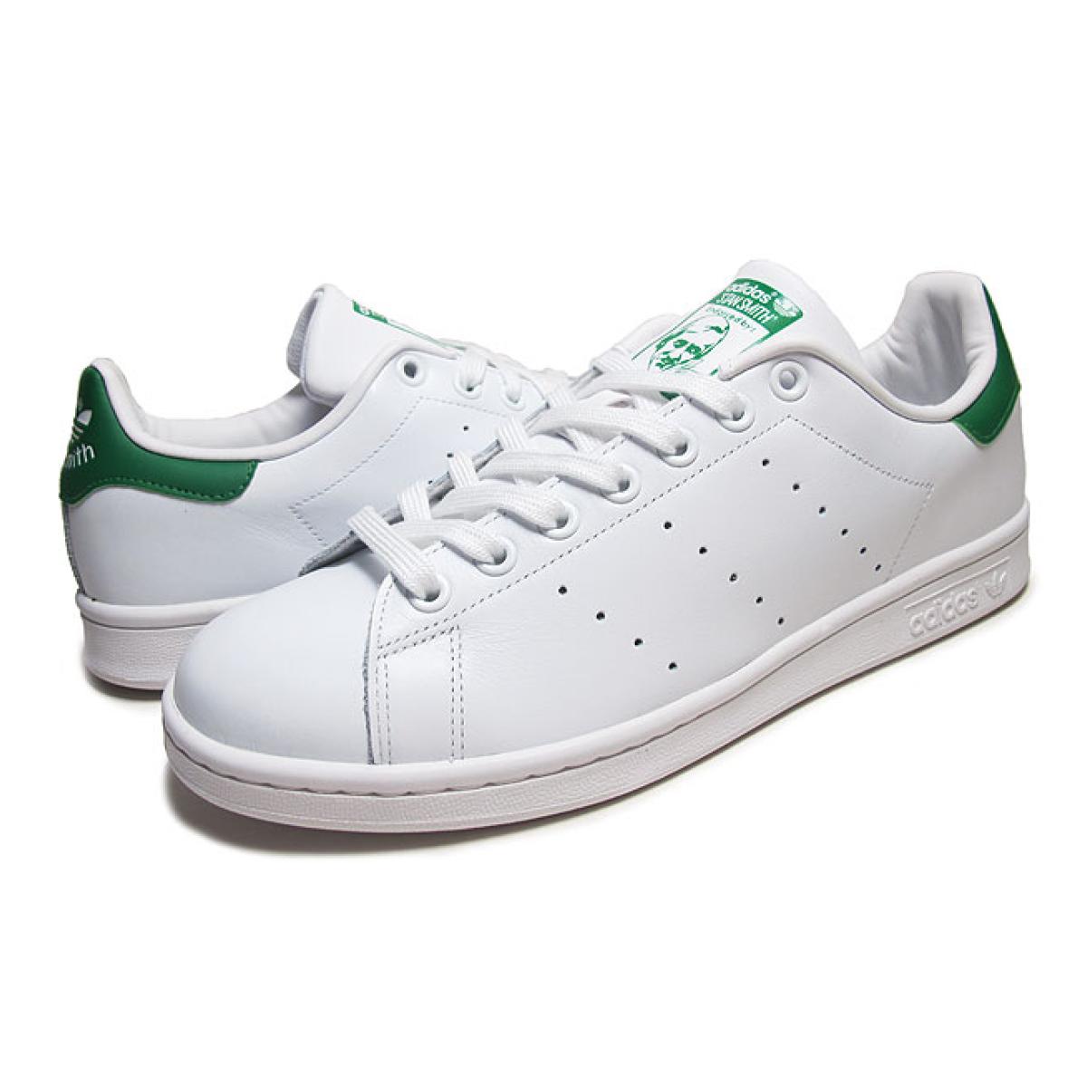 [ 尖んがり5倍\u0026最大限度2000円OFF引き換え証 ] adidas STAN SMITH wht/grn m20324 アディダス 見方仕損ない 白いこと 緑であること
