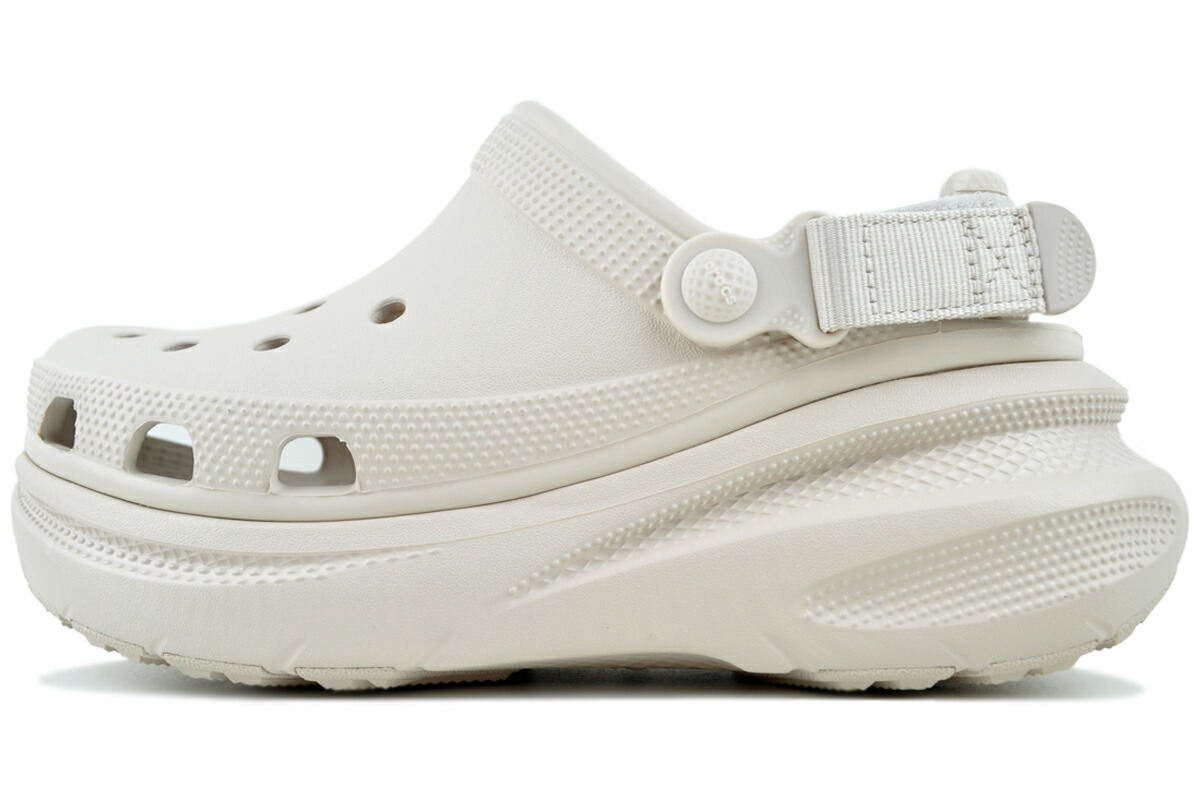 [ 尖んがり5倍\u0026最大限度2000円OFFクーポン券 ] crocs NEW CRUSH CLOG COCOA CREAM 213448-2pl クロックス ニュー 衝突 クロッグ チョコレート皮膚軟化剤