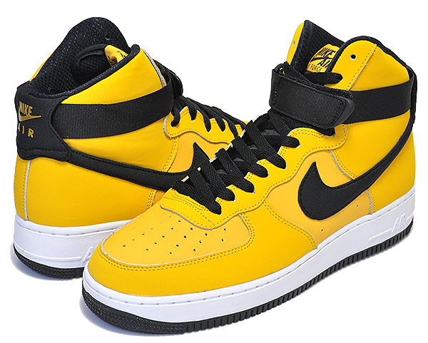 Limited Edt Nike Air Force 1 High 07 Lthr Yellow Ochre Black