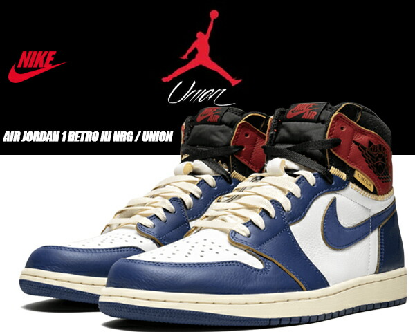 楽天市場】NIKE AIR JORDAN 1 RETRO HI NRG / UNION white/black