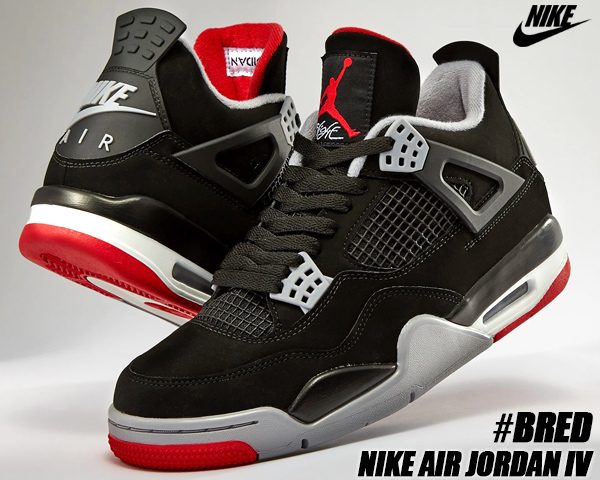 楽天市場 Nike Air Jordan 4 Retro Bred Black Fire Red Cement Grey 060 ナイキ エアジョーダン 4 レトロ スニーカー Ajiv Flight Limited Edt