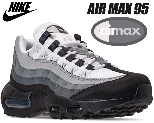 nike air max 95 black grey white